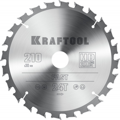 Слесарка.бай. Диск пильный 210х30х24Т по дереву "Fast" (36950-210-30) KRAFTOOL под заказ - стоимость, описание, магазин.