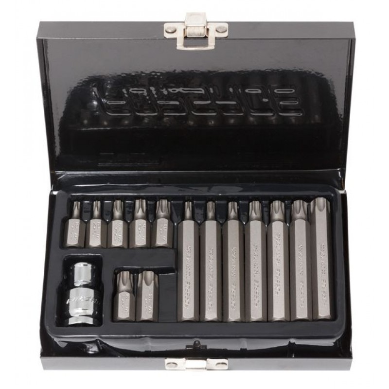 Слесарка.бай. Набор бит TORX с битодержателем,15пр. 1/2"(L: 30/75мм; Т20,Т25,Т30,Т40,Т45,Т50,Т55) Forsage F-4156(C) - стоимость, описание, магазин.