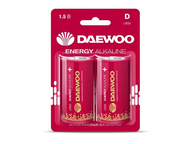 Слесарка.бай. Батарейка D LR20EA-2B 1,5V alkaline 2021 BL-2шт DAEWOO ENERGY 5030022 - стоимость, описание, магазин.