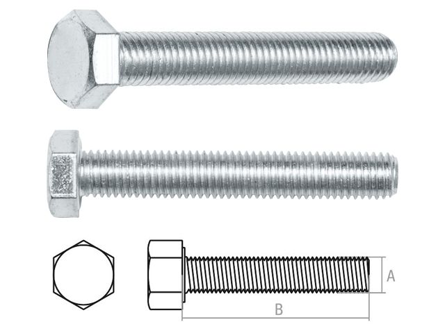 Слесарка.бай. Болт М12х20 мм шестигр., цинк, кл.пр. 8.8, DIN 933 (5 кг) STARFIX SM-76587-5 - стоимость, описание, магазин.