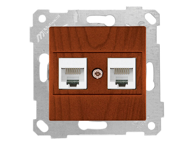 Слесарка.бай. Розетка компьютерная 2xRJ45 (Cat5e, скрытая, без рамки) вишня, RITA, MUTLUSAN 2200 138 0156 - стоимость, описание, магазин.