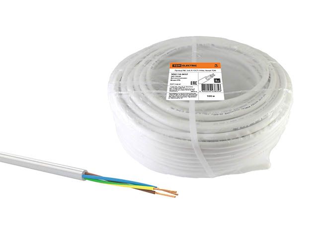 Слесарка.бай. Провод ПВС 3х0,75 (бухта 100м) Б TDM SQ0118-0037 - стоимость, описание, магазин.