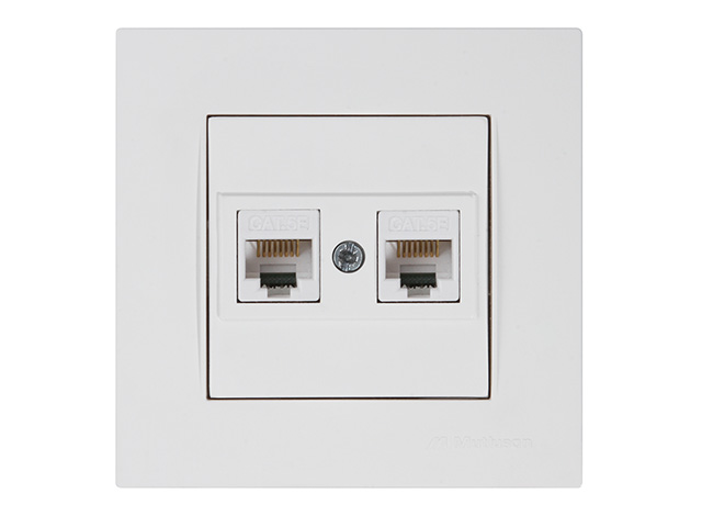 Слесарка.бай. Розетка компьютерная 2xRJ45 (Cat5e, скрытая) белая, RITA, MUTLUSAN 2220 138 0101 - стоимость, описание, магазин.