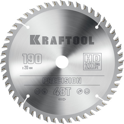 Слесарка.бай. Диск пильный 190х20х48Т по дереву "PRECISION" (36952-190-20) KRAFTOOL под заказ - стоимость, описание, магазин.