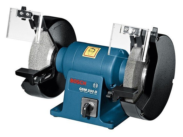 Слесарка.бай. Заточной станок (точило) Bosch GSM 200 D 380В 550Вт 200мм - стоимость, описание, магазин.