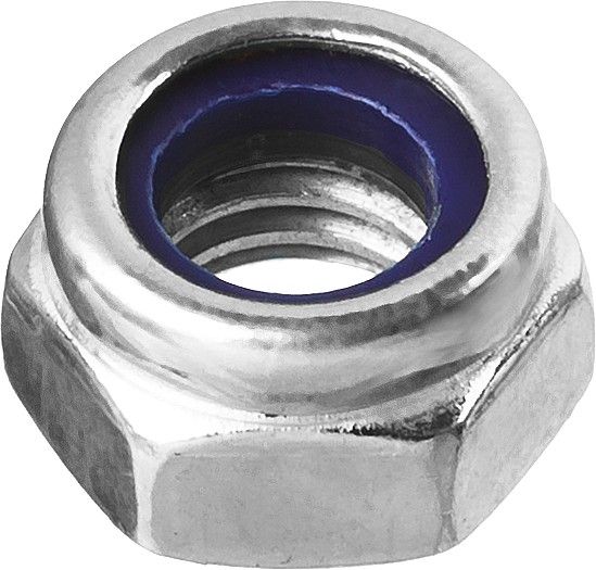 Слесарка.бай. Гайка DIN 985 с нейлоновым кольцом, M6, 5 кг, кл. пр. 6, оцинкованная, (303580-06) ЗУБР под заказ - стоимость, описание, магазин.