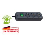Слесарка.бай. Удлинитель 5м (3 роз., 3.3кВт, с/з, выкл., ПВС) черный Brennenstuhl Eco-Line (провод 3х1,5мм2; сила тока 16А; с/з - с заземляющим контактом) 1152900: купить в интернет-магазине. 