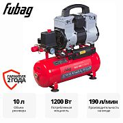 Слесарка.бай. Компрессор безмасляный коаксиальный малошумный FUBAG OLS 190/10 CM1.6 646066: купить в интернет-магазине. 